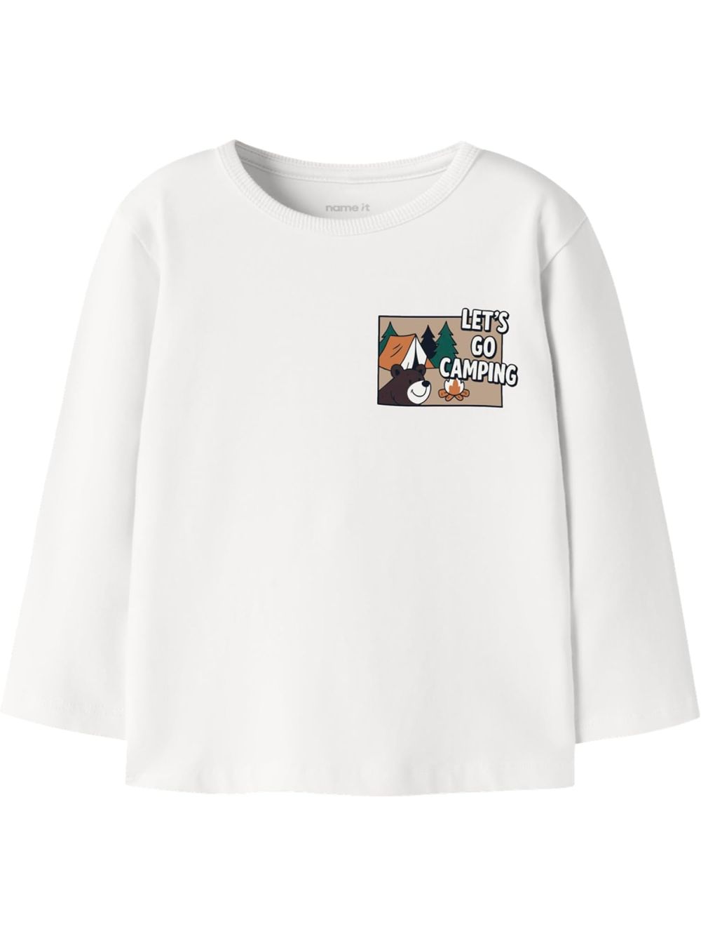 T-shirt Name It OSWALDE LS TOP BOX Bambino - Bianco