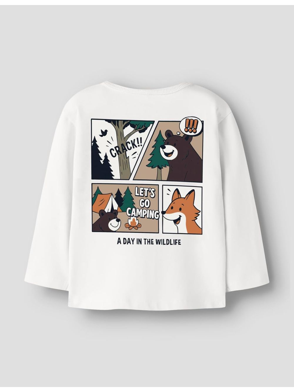 T-shirt Name It OSWALDE LS TOP BOX Bambino - Bianco