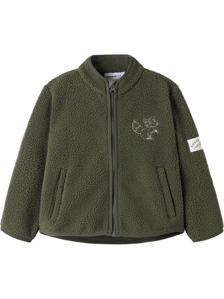 Cardigan Name It OWE LS NREG TEDDY CARD Bambino - Verde