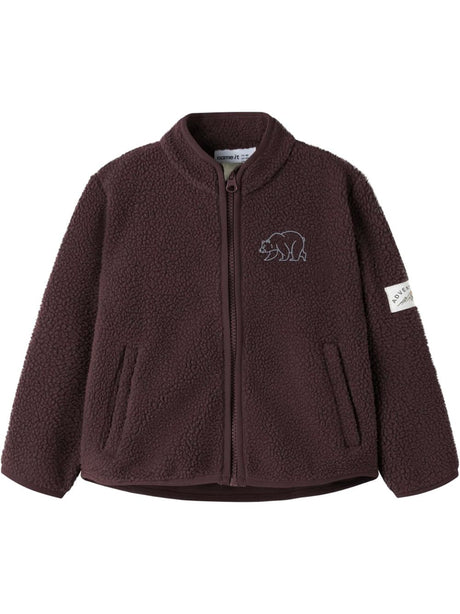 Cardigan Name It OWE LS NREG TEDDY CARD Bambino - Marrone