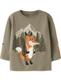T-shirt Name It OTTO LS NREG TOP Bambino - Verde
