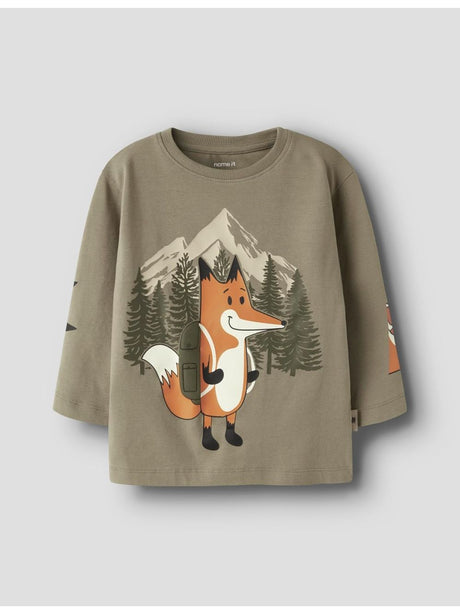 T-shirt Name It OTTO LS NREG TOP Bambino - Verde