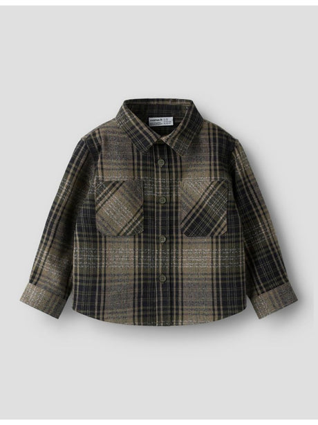 Camicia Name It OAKES LS NREG SHIRT BOX Bambino - Verde