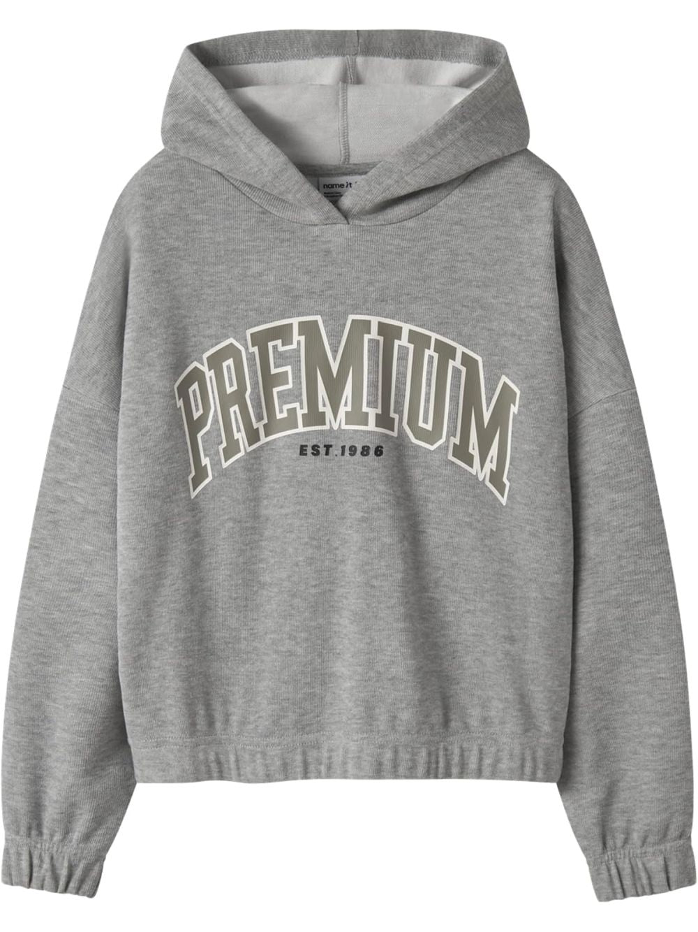 Felpa Name It OKOMMA LS SHORT SWEAT WH UNB BOX Bambina - Grigio