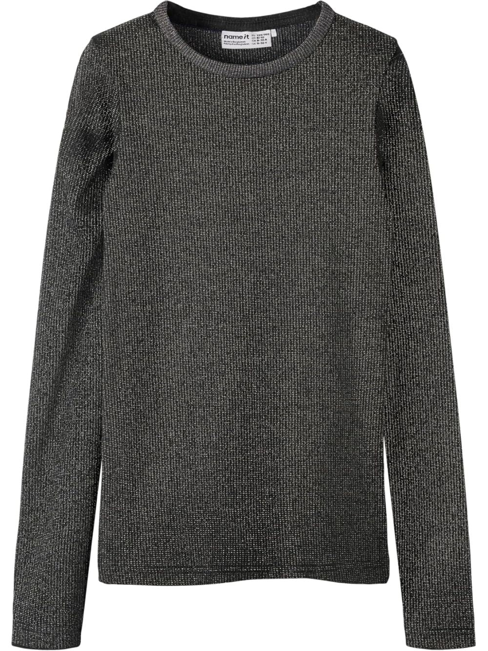 T-shirt Name It NAYLA LS TOP Bambina - Nero