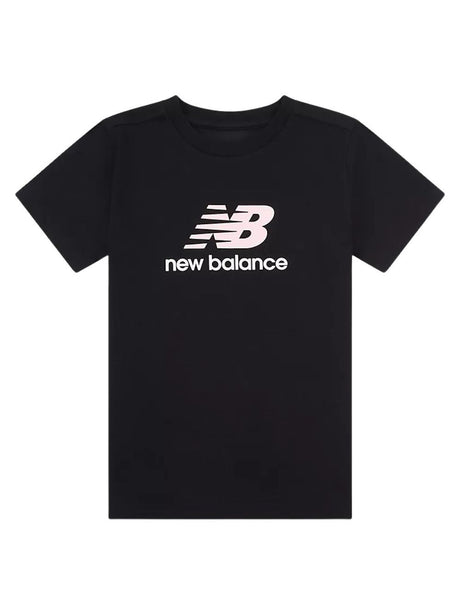 T-shirt New Balance STACKED LOG Bambina - Nero