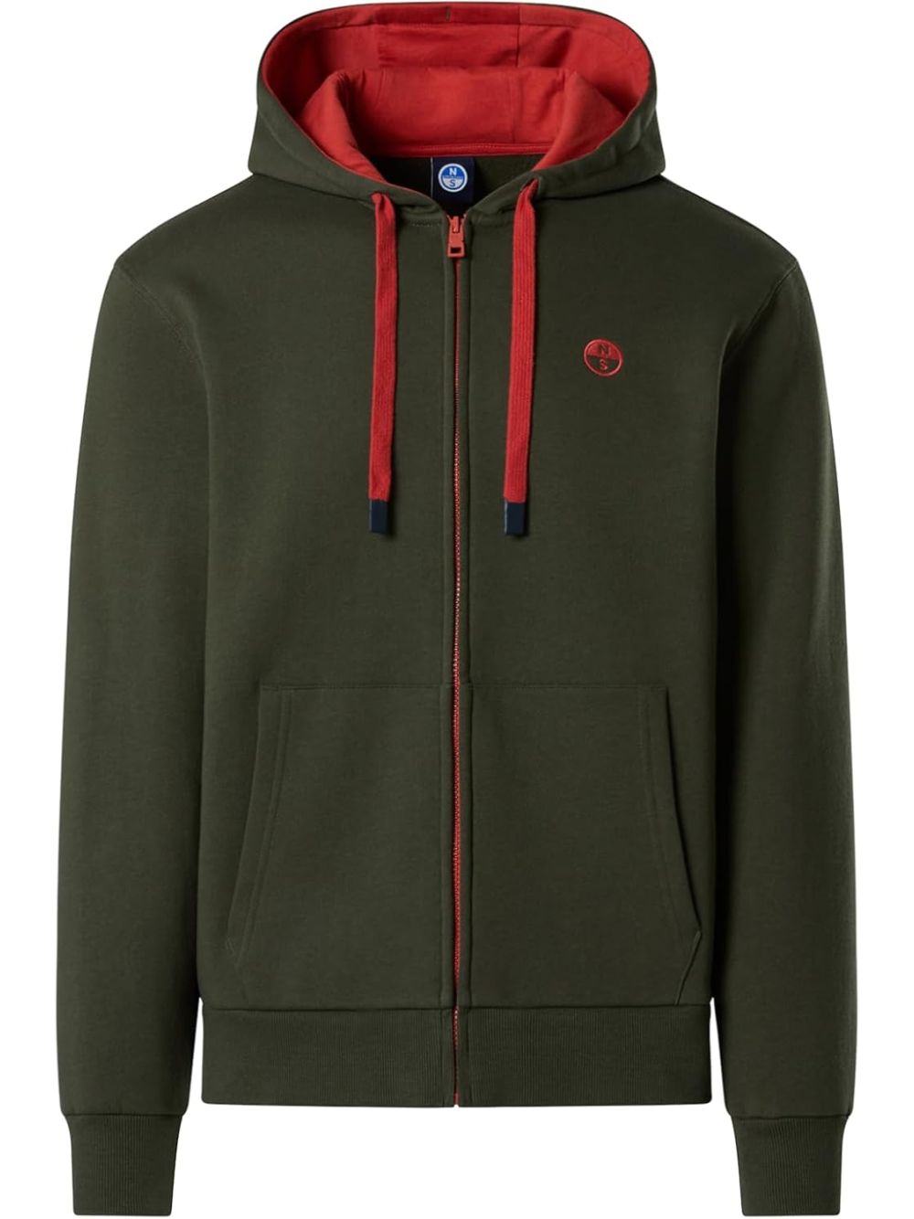 Felpa North Sails FULL ZIP W/HOOD Uomo - Verde