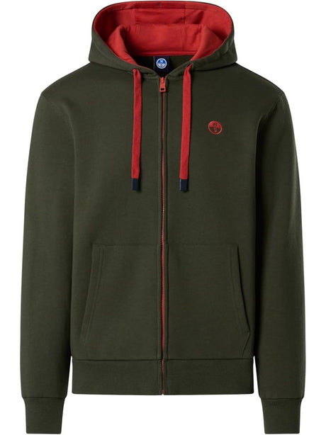 Felpa North Sails FULL ZIP W/HOOD Uomo - Verde