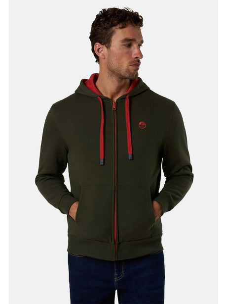 Felpa North Sails FULL ZIP W/HOOD Uomo - Verde