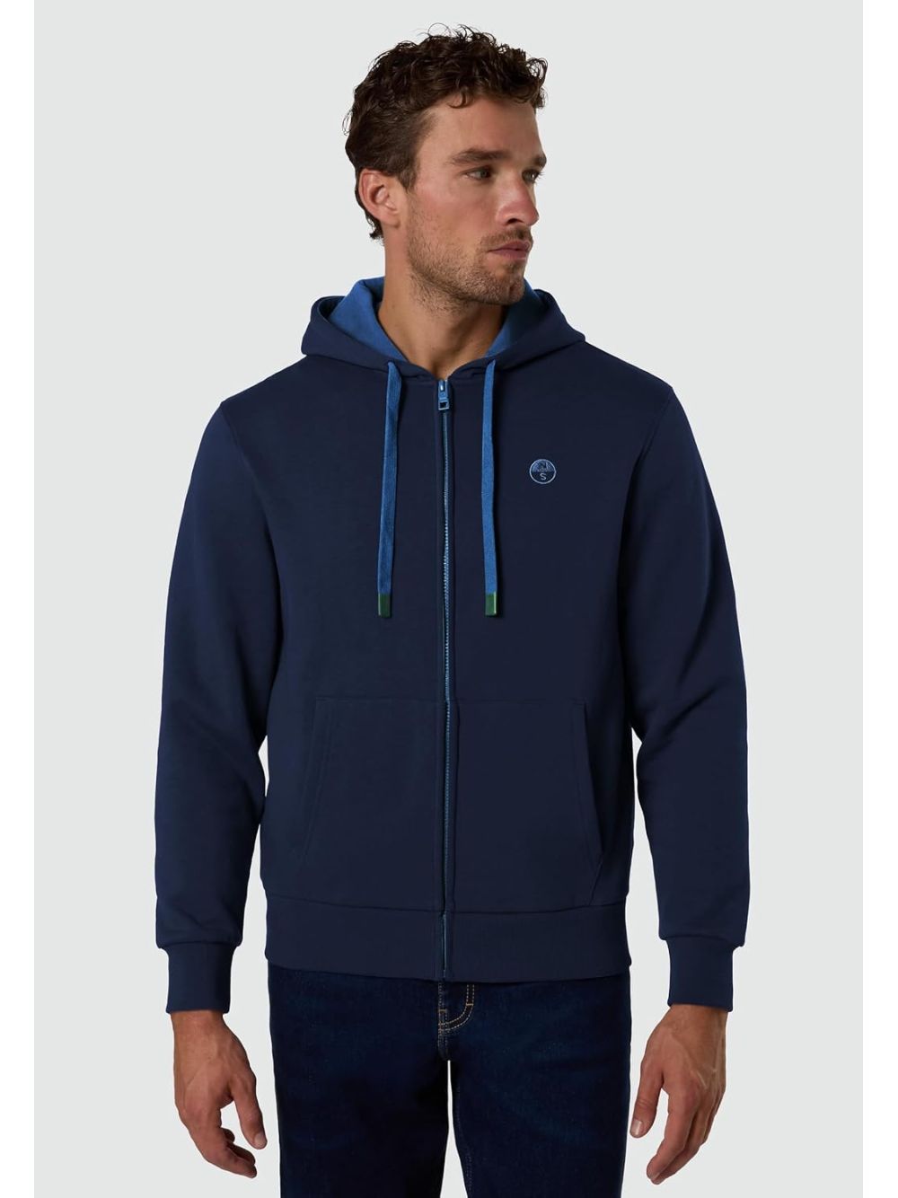 Felpa North Sails FULL ZIP W/HOOD Uomo - Navy
