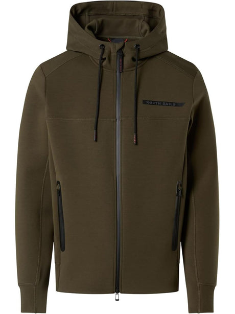 Felpa North Sails FULL ZIP W/HOOD Uomo - Verde