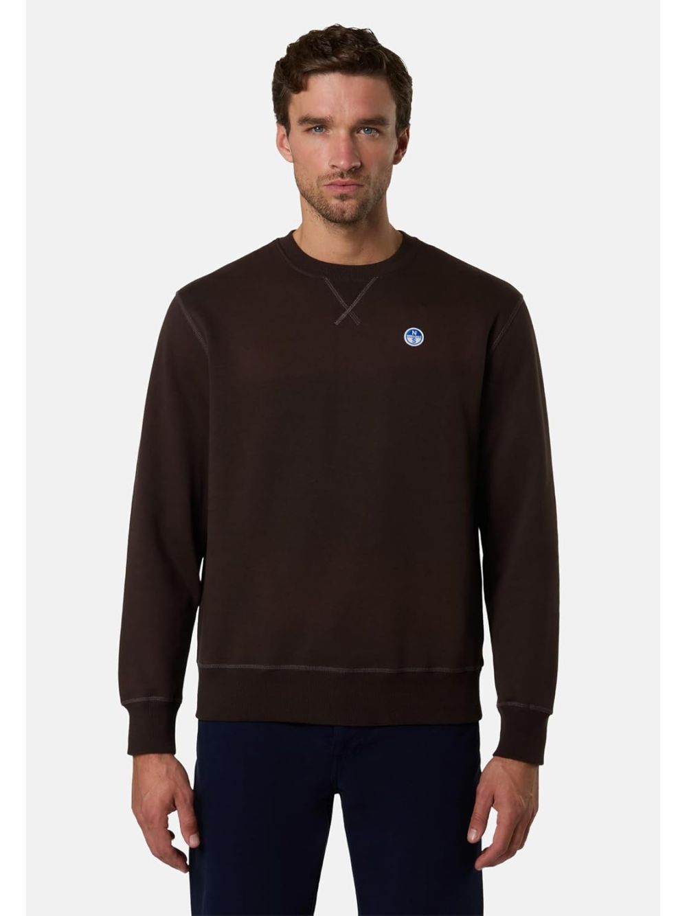 Felpa North Sails ROUND NECK Uomo - Marrone