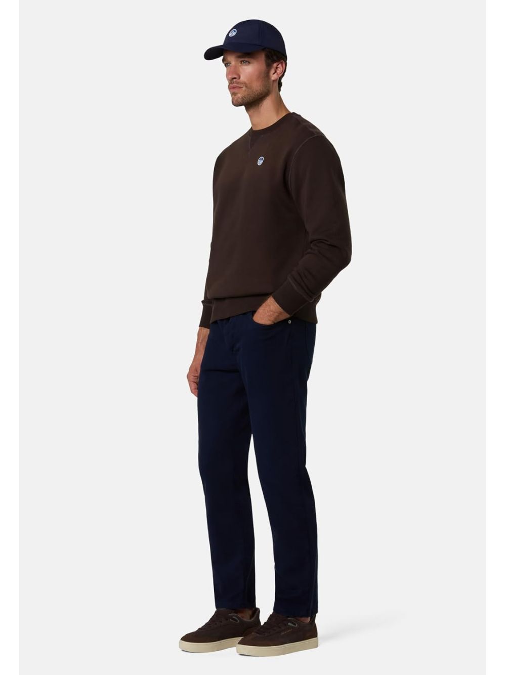 Felpa North Sails ROUND NECK Uomo - Marrone