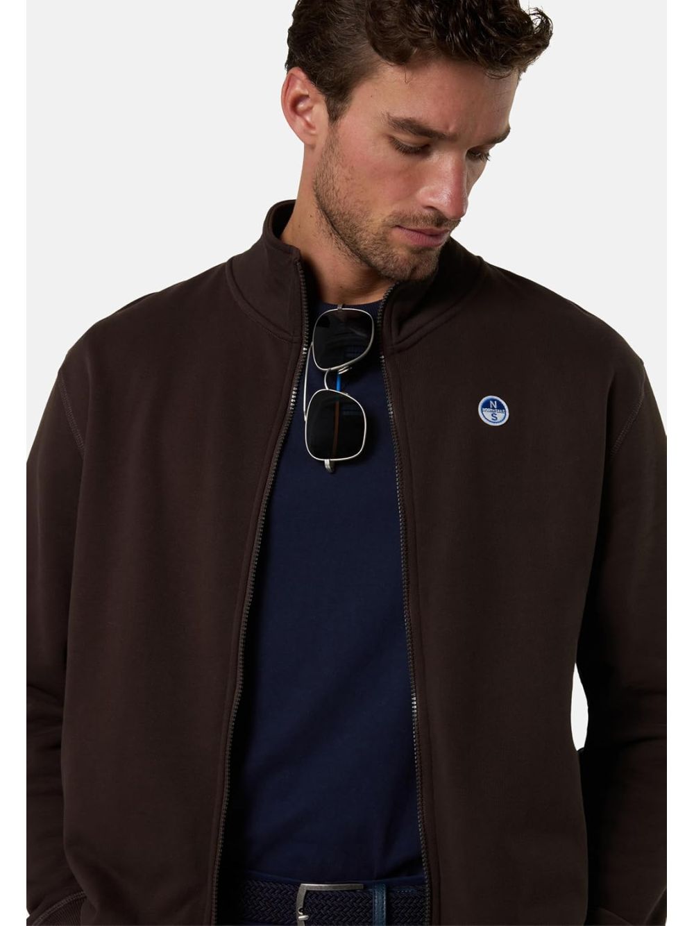 Felpa North Sails FULL ZIP Uomo - Marrone