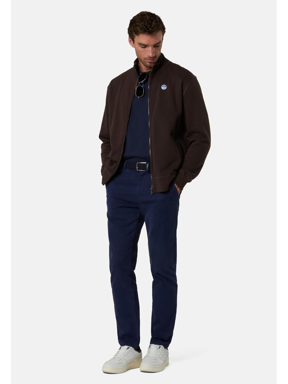 Felpa North Sails FULL ZIP Uomo - Marrone