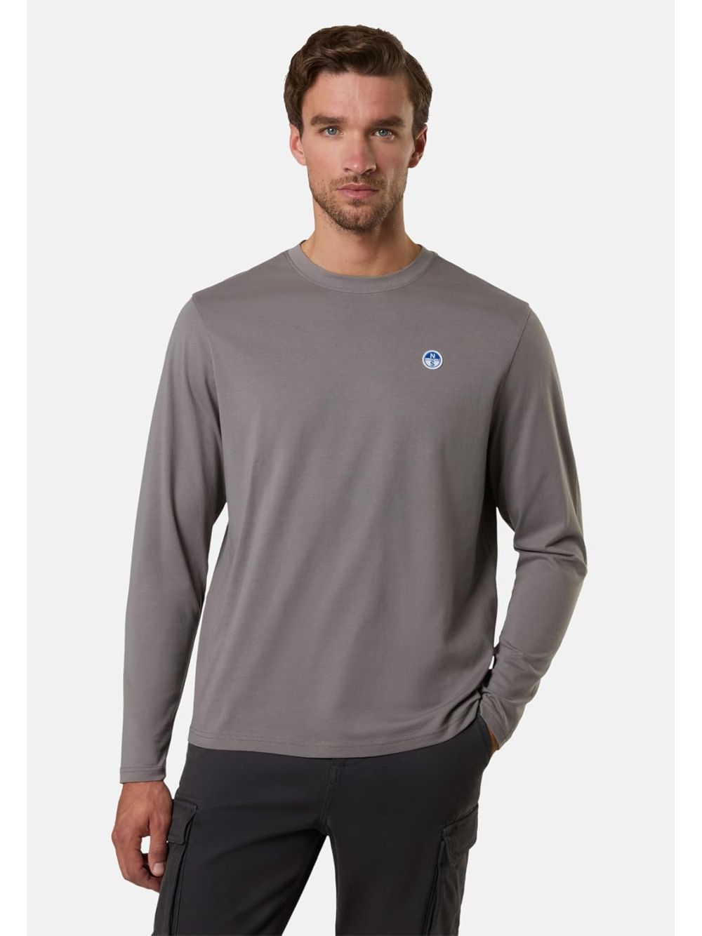 T-shirt North Sails LONG SLEEVE Uomo - Grigio
