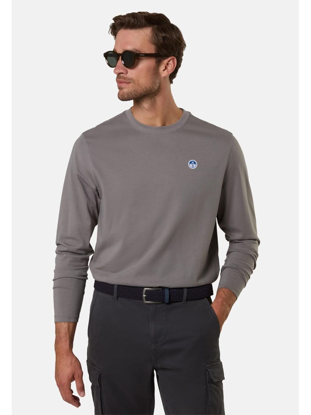 T-shirt North Sails LONG SLEEVE Uomo - Grigio