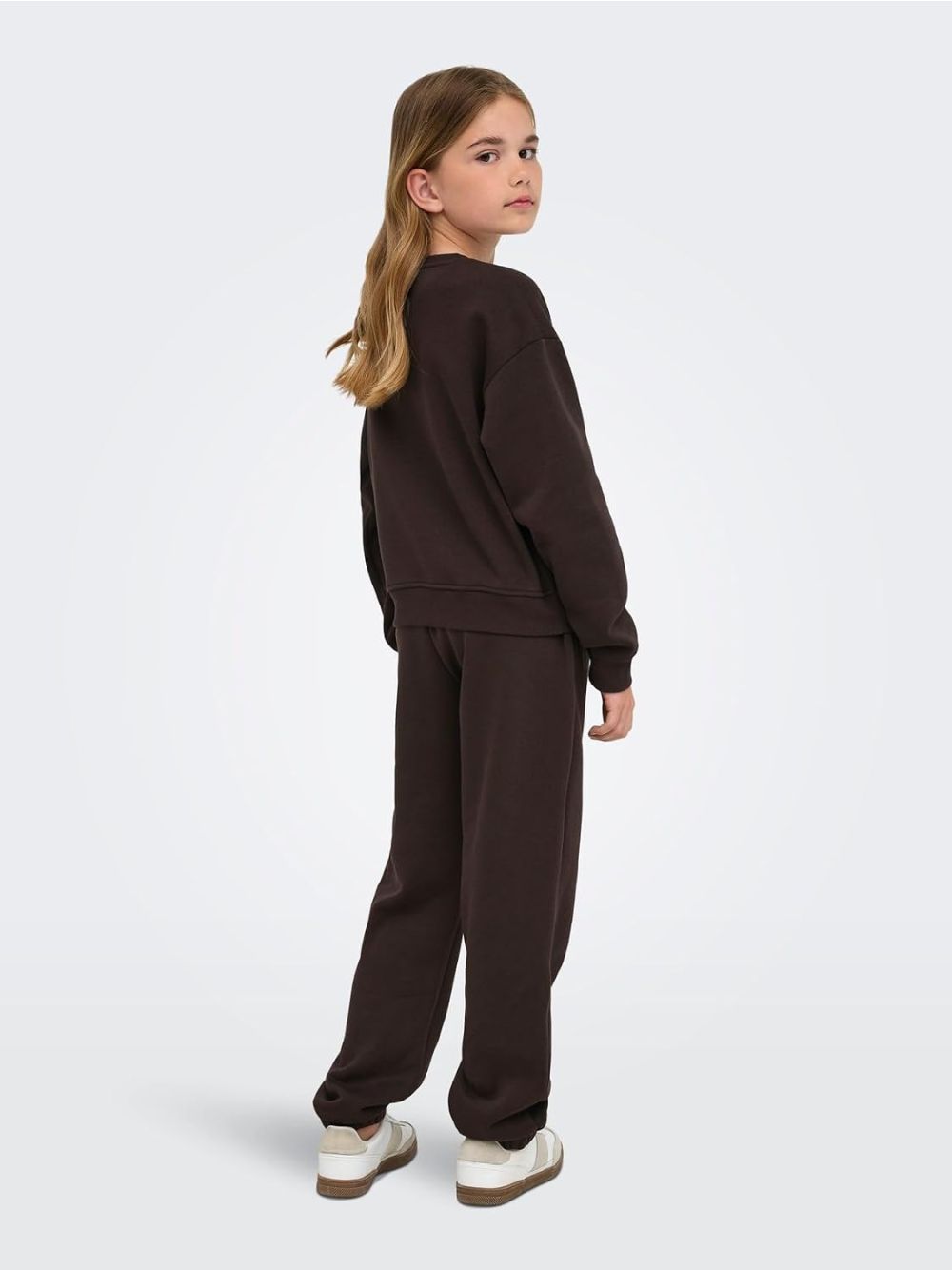 Felpa Only SWEAT LS CREW OVZ STAT SWT NOOS Bambina - Marrone