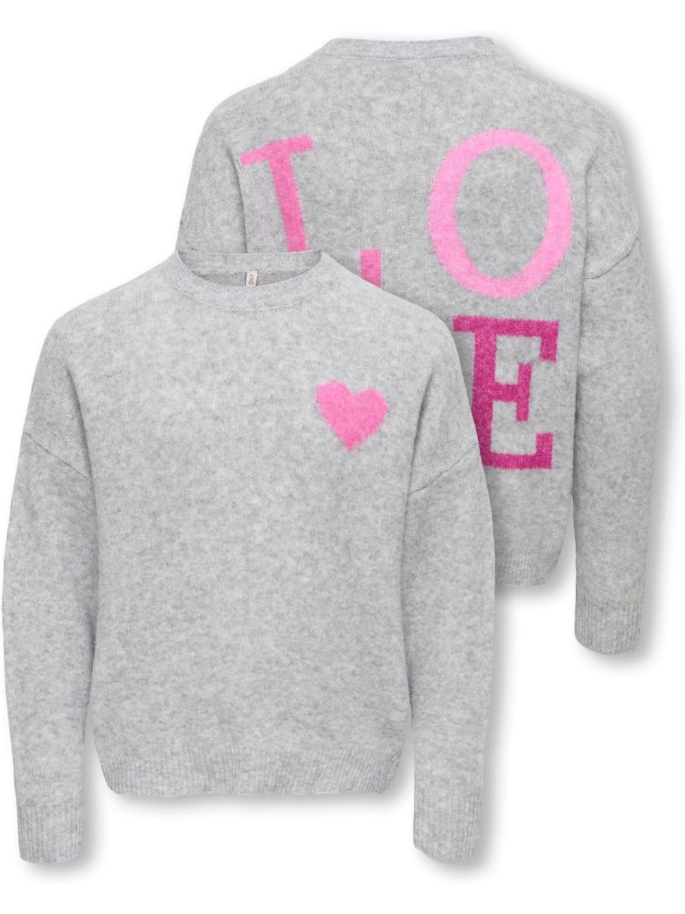 Pullover Only ABBY LOVE PULLOVER VD KNT Bambina - Grigio