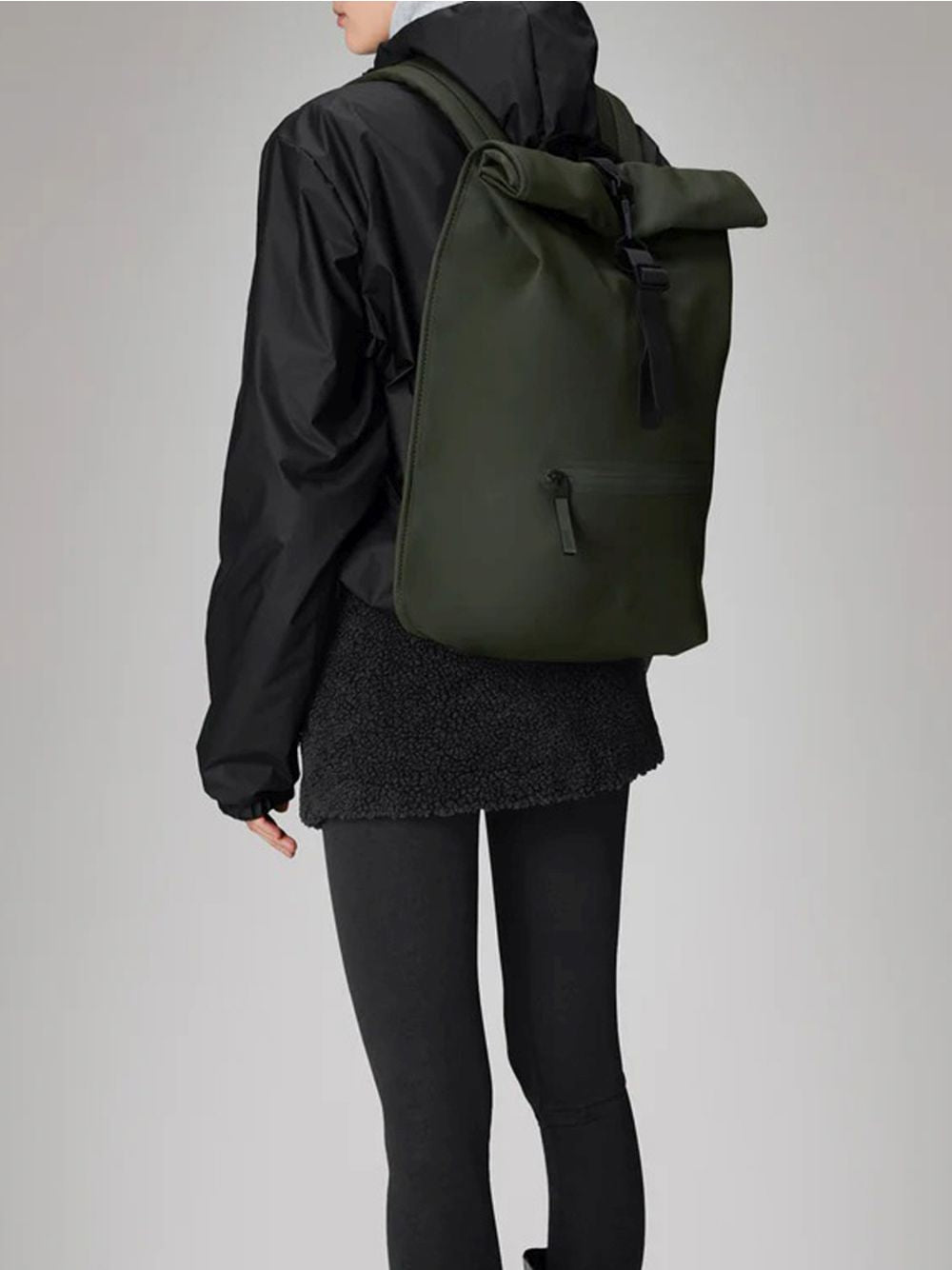 Zaino Rains ROLLTOP RUCKSACK Unisex - Verde