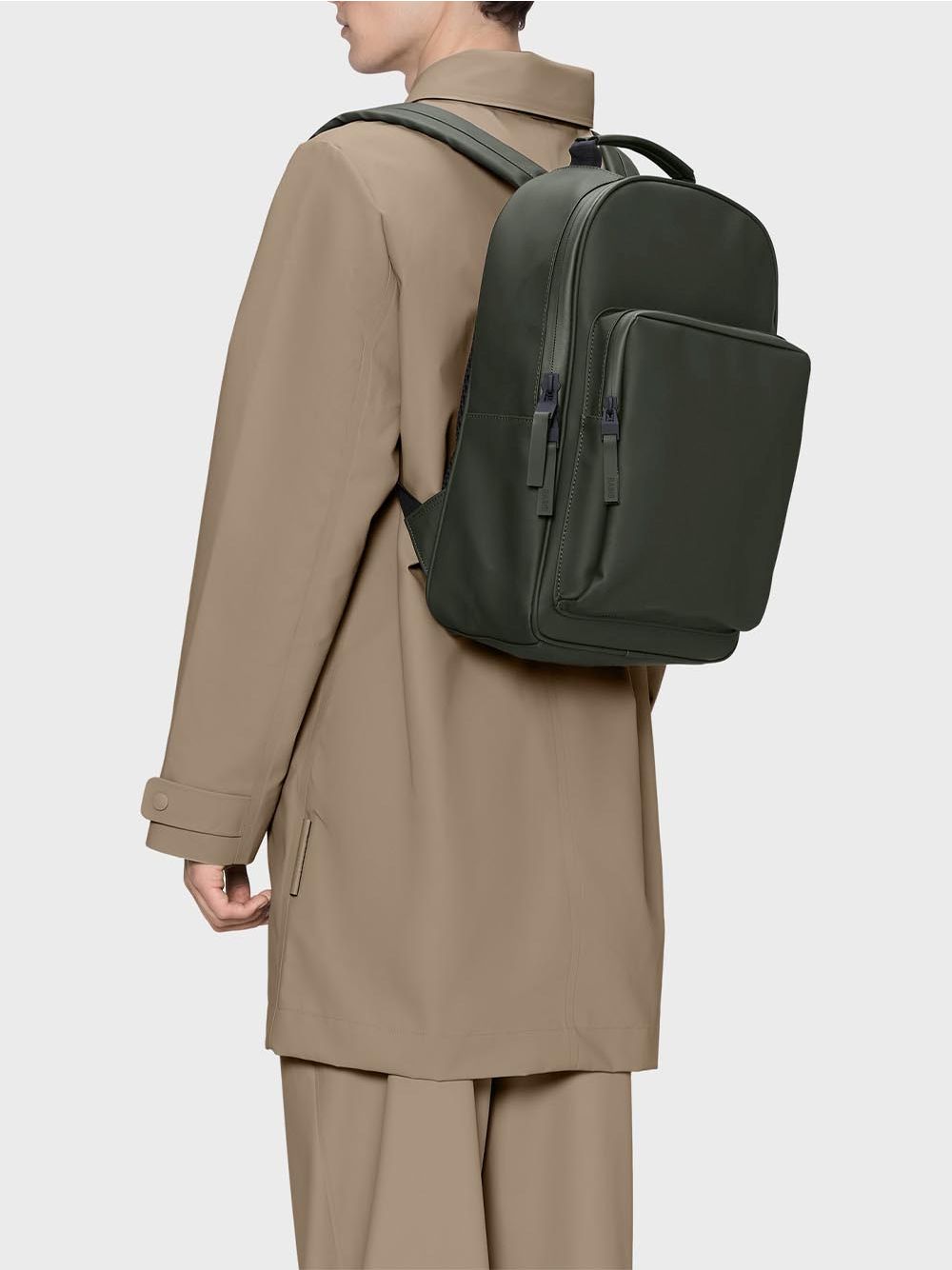 Zaino Rains BOOK DAYPACK LARGE Unisex - Verde