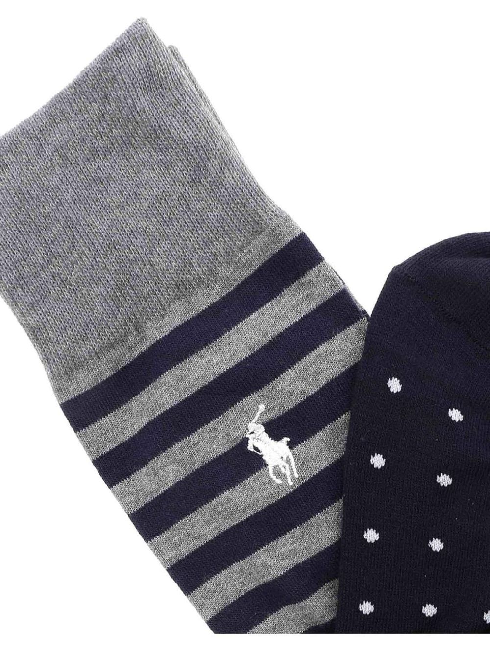 Calze Ralph Lauren DOT STRIPE-CREW-2 PACK Uomo - Navy