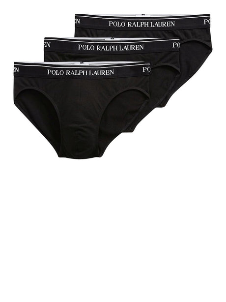 Intimo Ralph Lauren LOW RISE BRIEF 3 PACK Uomo - Nero