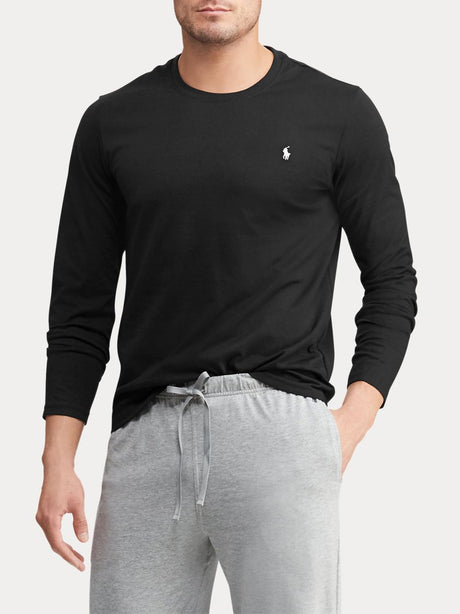 T-shirt Ralph Lauren L/S CREW SLEEP Uomo - Nero