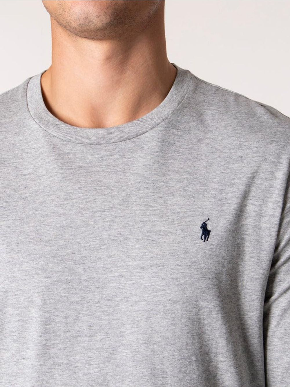 T-shirt Ralph Lauren L/S CREW SLEEP Uomo - Grigio