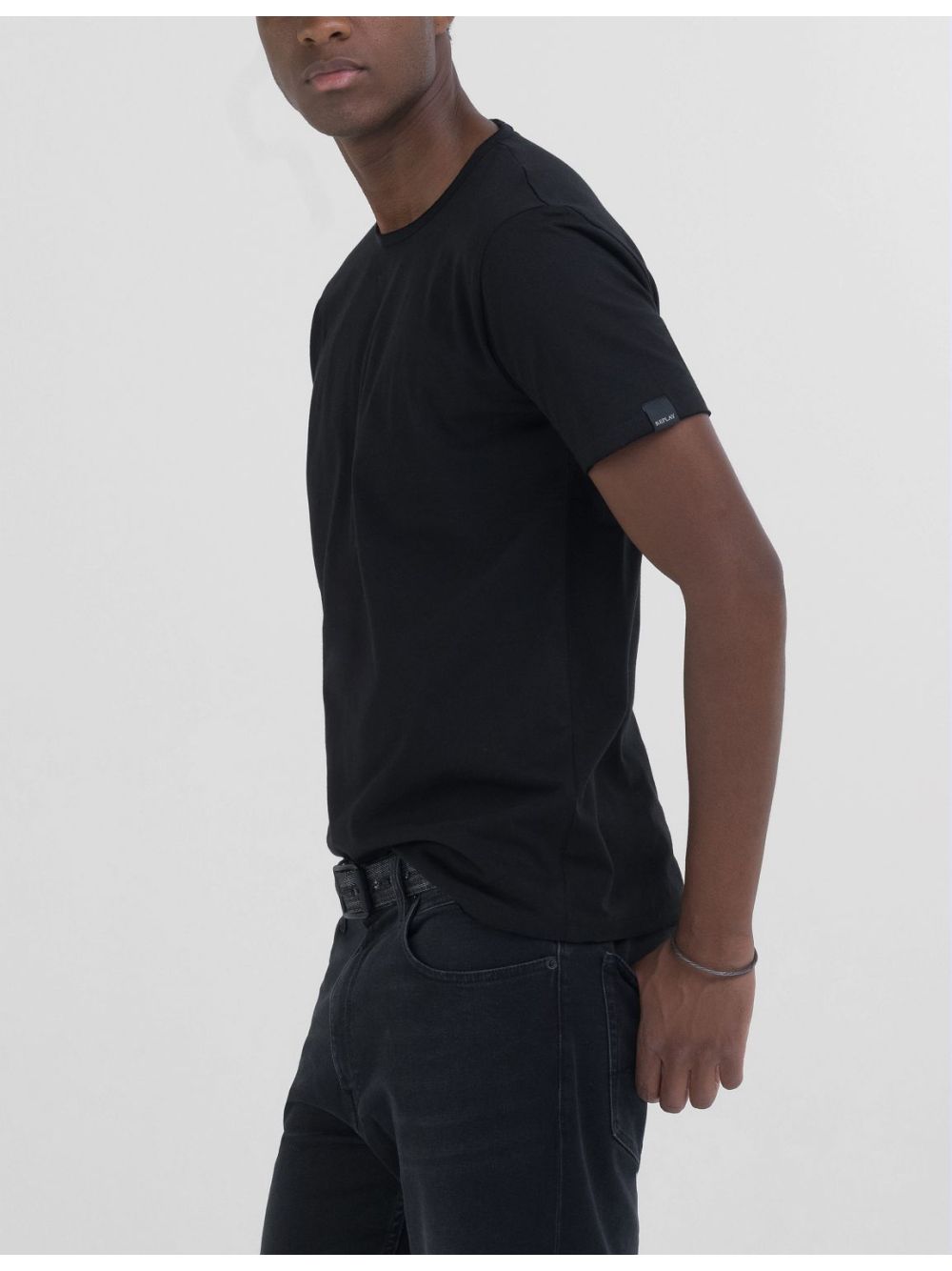 T-shirt Replay Uomo - Nero Replay  Angolo dello Sport