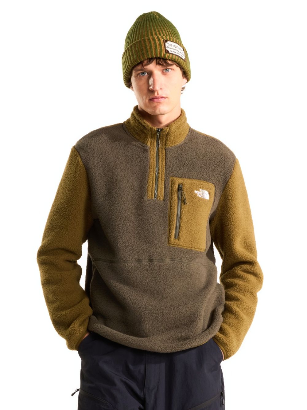 Pile The North Face YUMIORI 1/4 ZI Uomo - Verde
