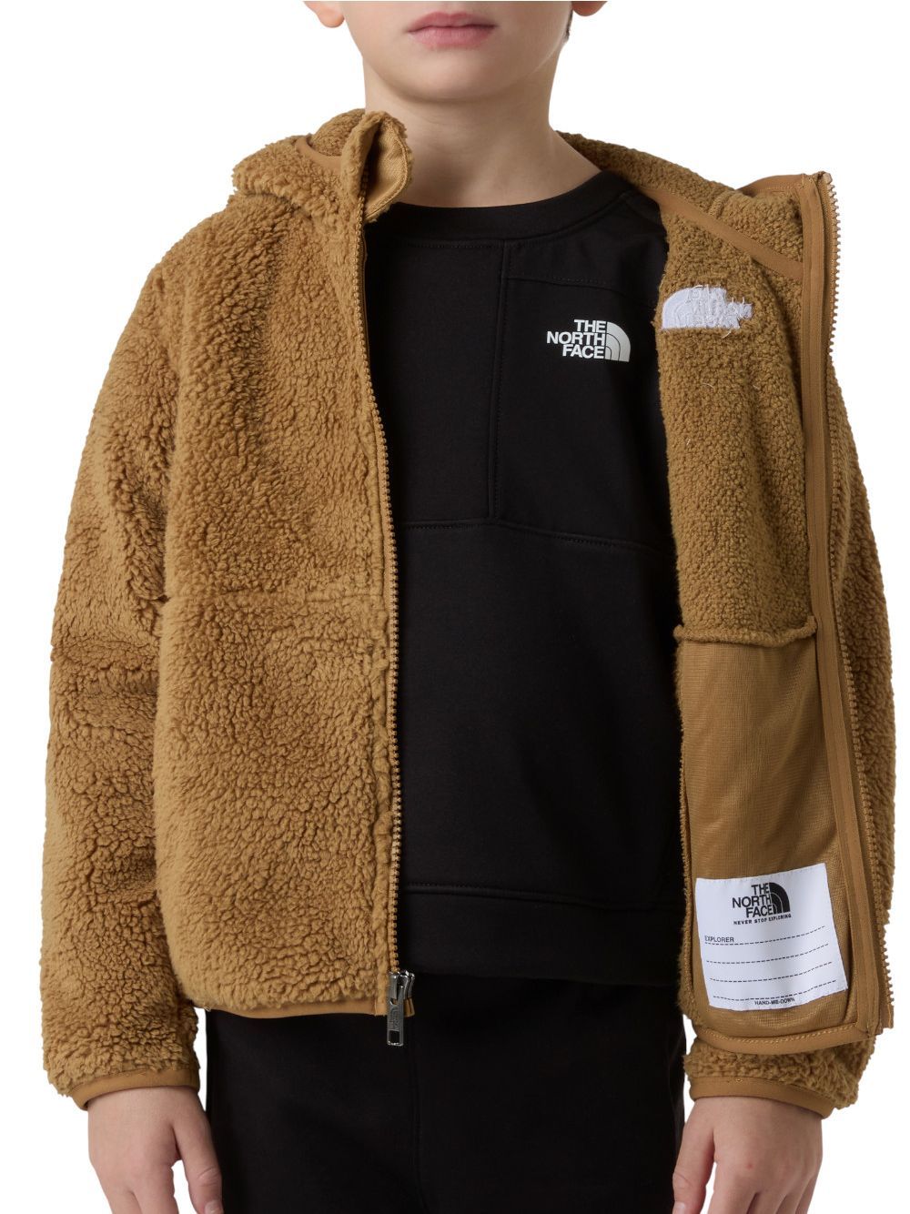 Pile The North Face CAMPSHIRE F/Z Bambino - Marrone The North Face  Angolo dello Sport