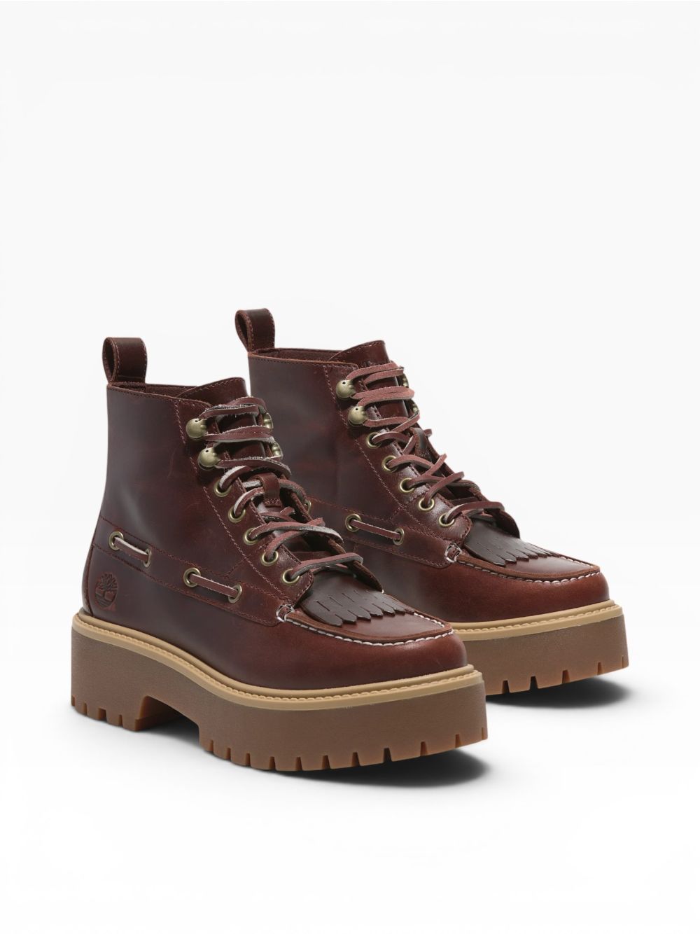 Stivaletti Timberland STONE STREET MID LACE UP BOOT FULL GRAIN Donna - Bordeaux