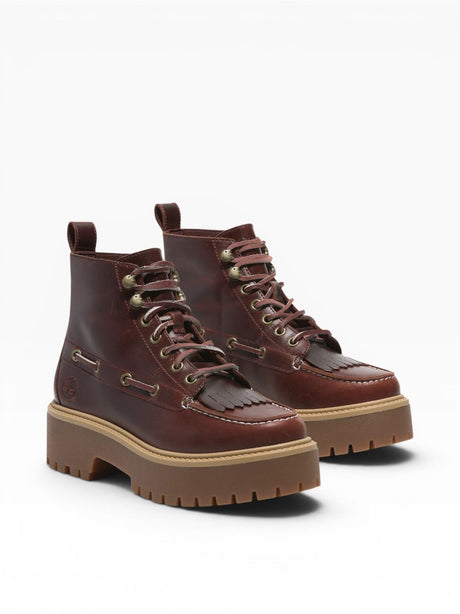 Stivaletti Timberland STONE STREET MID LACE UP BOOT FULL GRAIN Donna - Bordeaux