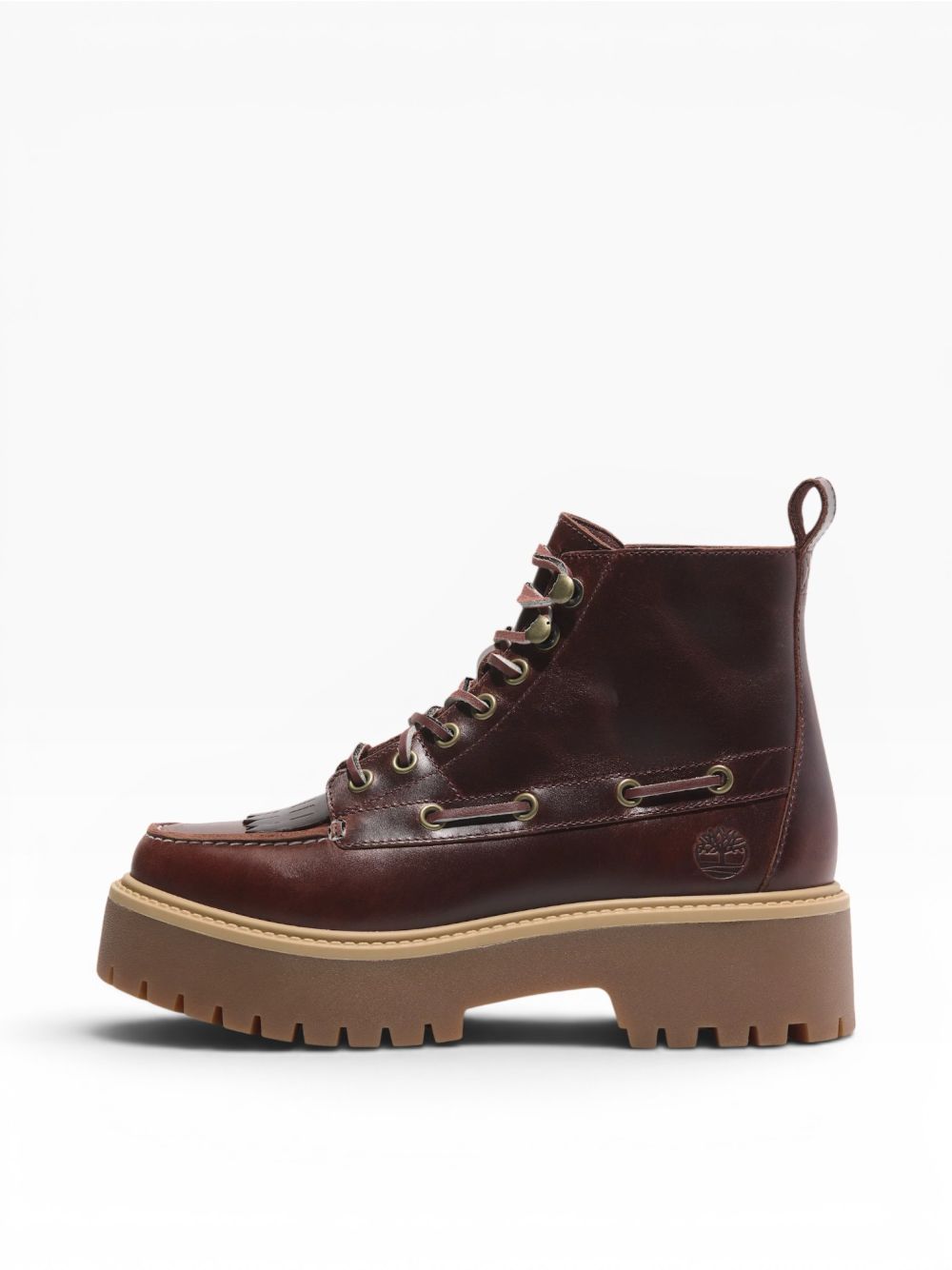 Stivaletti Timberland STONE STREET MID LACE UP BOOT FULL GRAIN Donna - Bordeaux