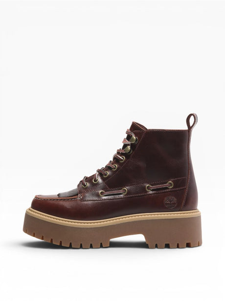 Stivaletti Timberland STONE STREET MID LACE UP BOOT FULL GRAIN Donna - Bordeaux