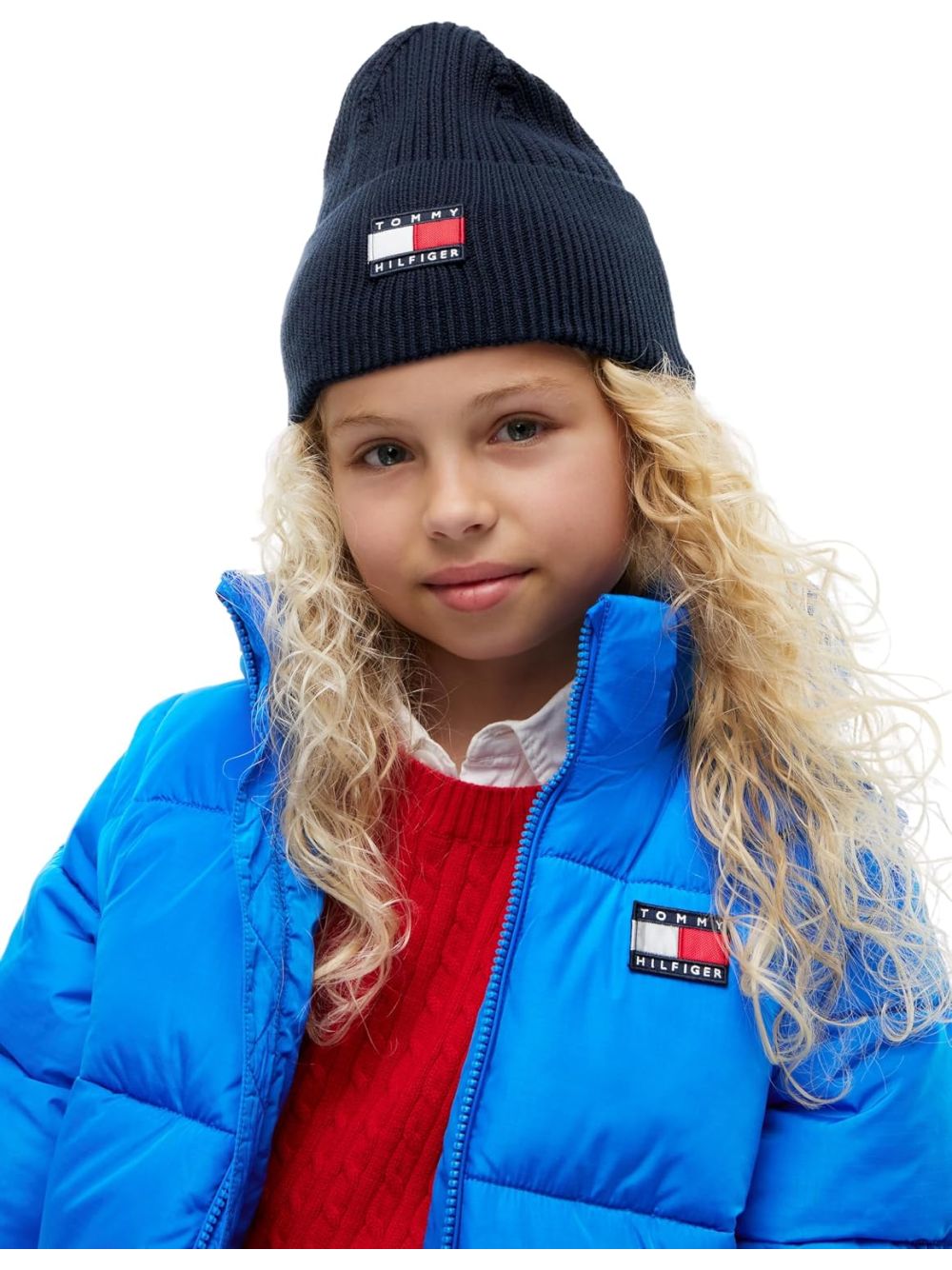 Cappello Tommy Hilfiger ITAGE FLAG BEANIE Bambino - Blu