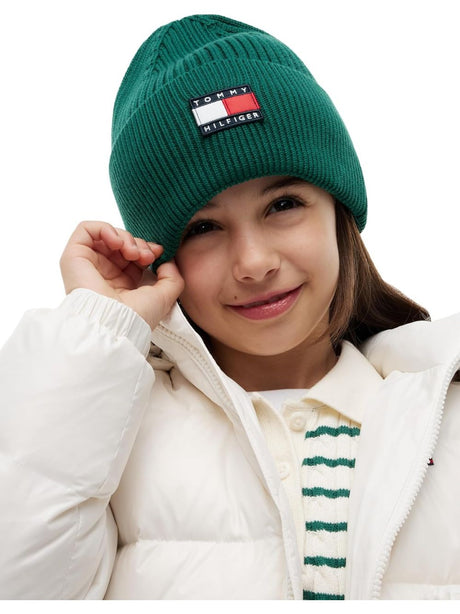 Cappello Tommy Hilfiger ITAGE FLAG BEANIE Bambino - Verde