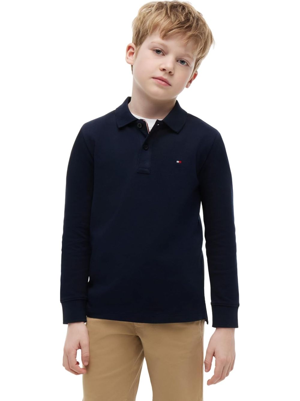 Polo Tommy Hilfiger REG LS Bambino - Navy
