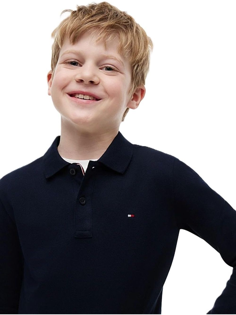 Polo Tommy Hilfiger REG LS Bambino - Navy