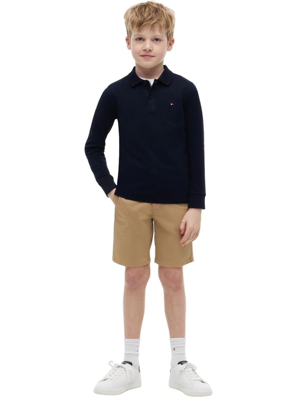 Polo Tommy Hilfiger REG LS Bambino - Navy