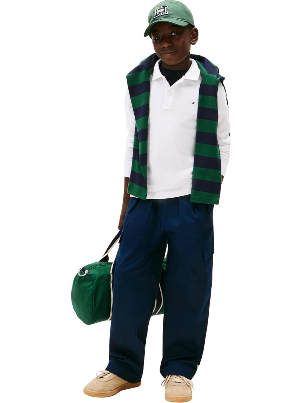 Polo Tommy Hilfiger REG LS Bambino - Bianco