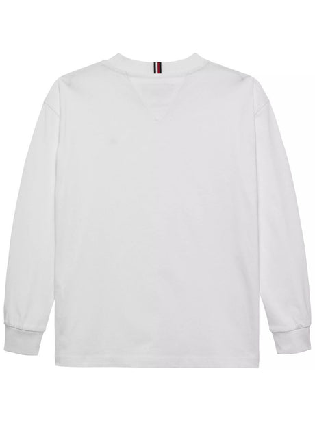 T-shirt Tommy Hilfiger ESSENTIAL LS Bambino - Bianco