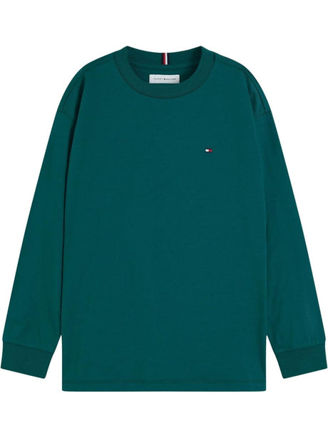 T-shirt Tommy Hilfiger ESSENTIAL T-SHIRT LS Bambino - Verde
