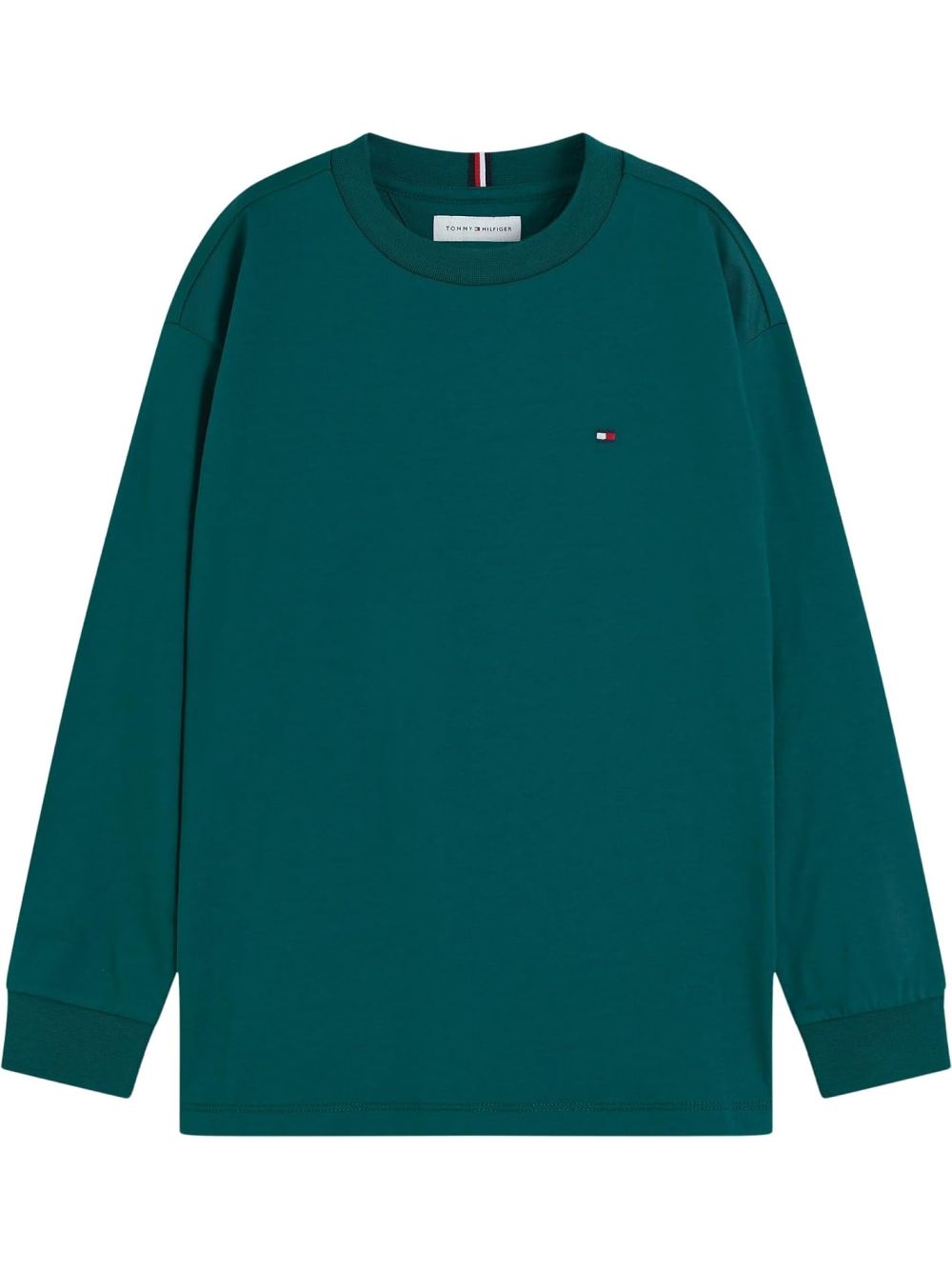 T-shirt Tommy Hilfiger ESSENTIAL T-SHIRT LS Bambino - Verde
