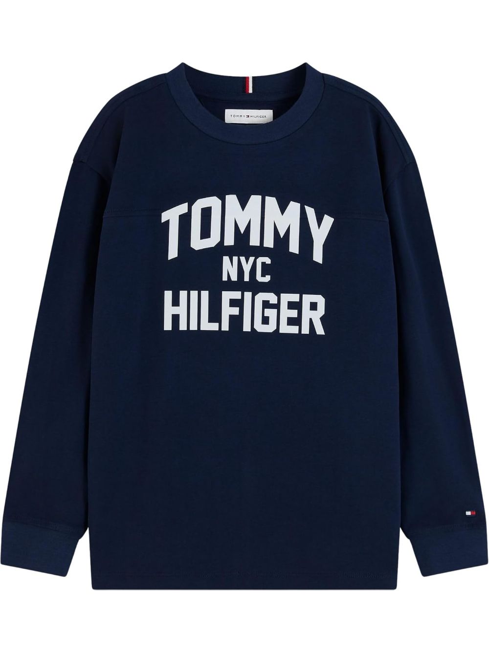 T-shirt Tommy Hilfiger BRAND LOVE LS Bambino - Blu