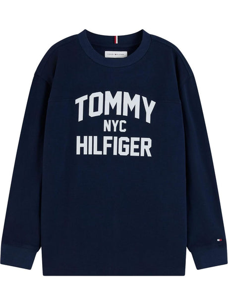 T-shirt Tommy Hilfiger BRAND LOVE LS Bambino - Blu
