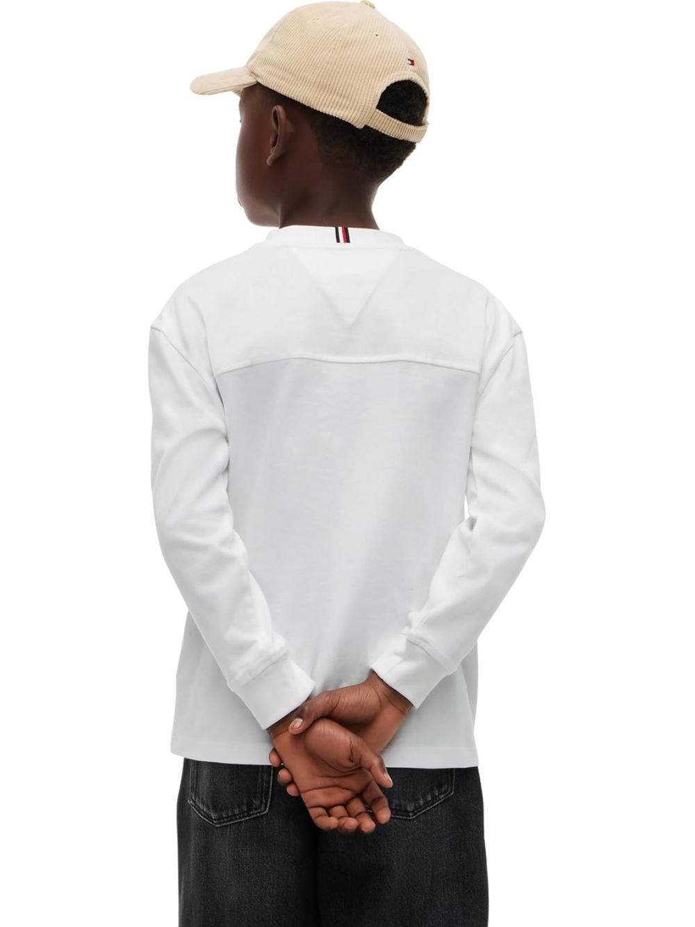 T-shirt Tommy Hilfiger BRAND LOVE LS Bambino - Bianco