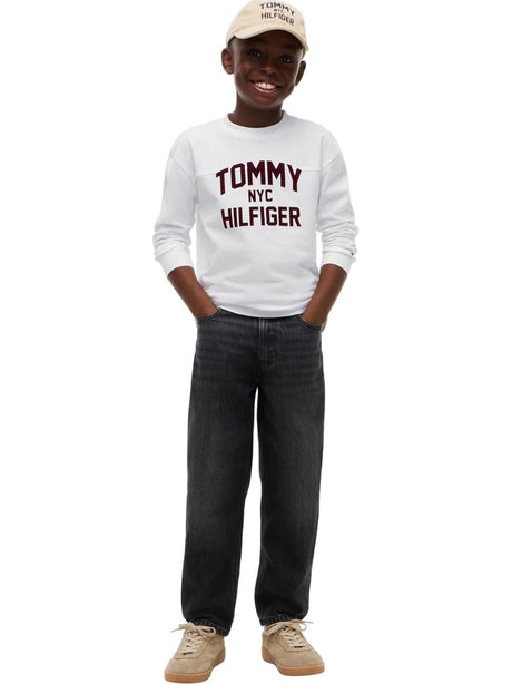 T-shirt Tommy Hilfiger BRAND LOVE LS Bambino - Bianco