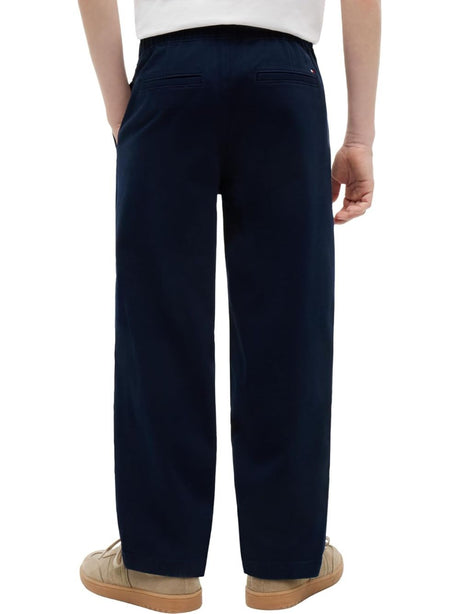 Pantalone Tommy Hilfiger BAGGY PULL ON SOFT TWILL Bambino - Navy
